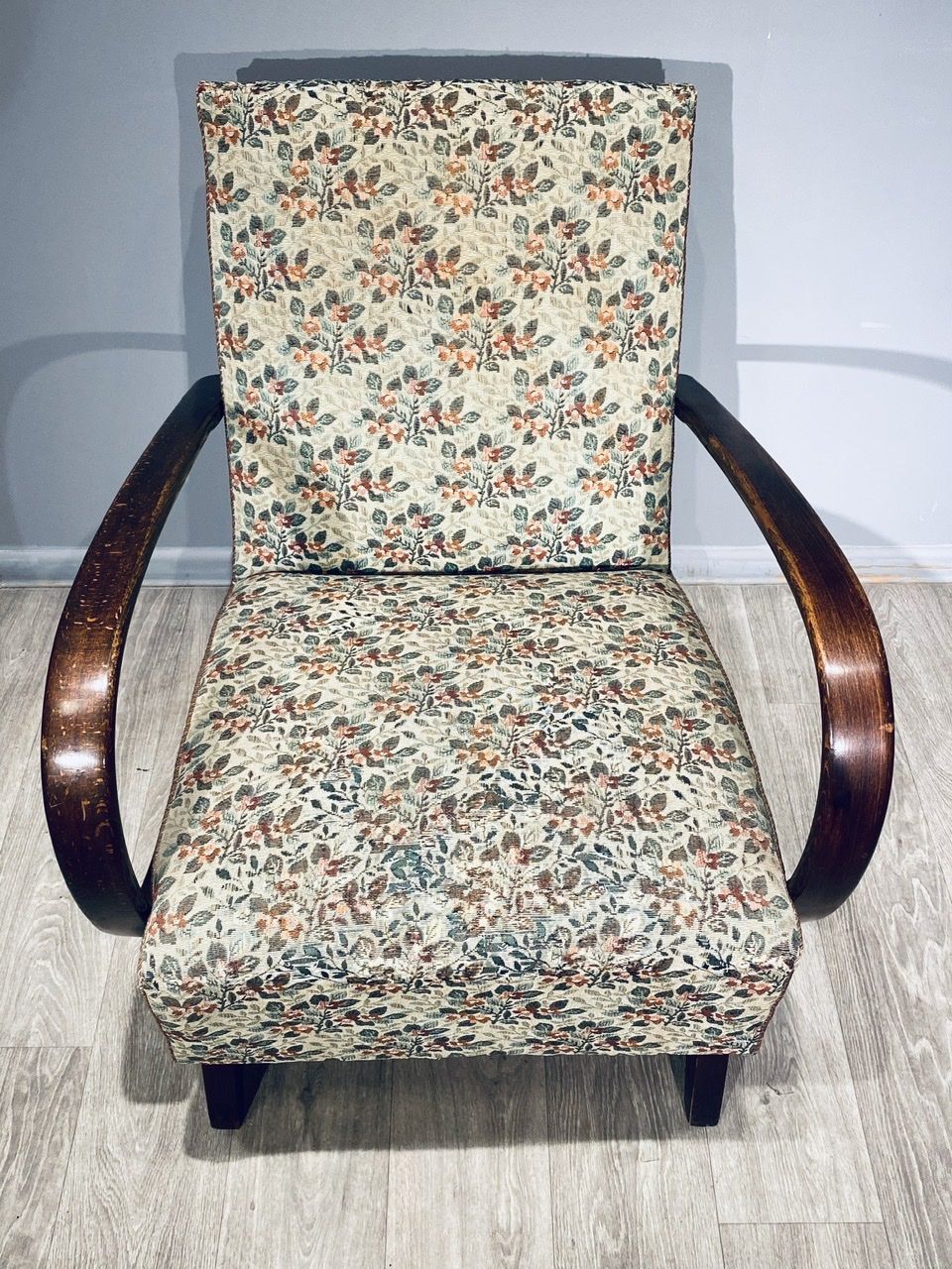 Paire de fauteuils vintage Halabala H 227 Art Déco
