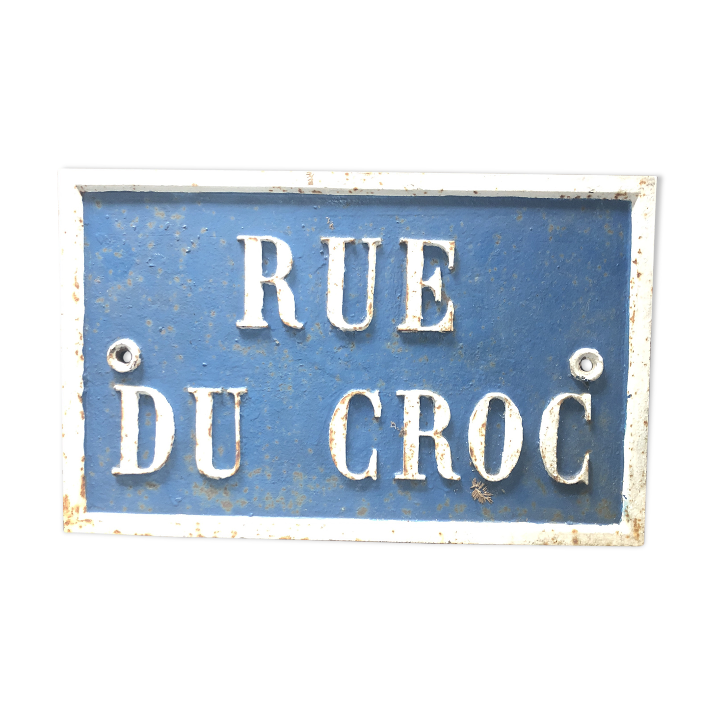 Old plate of street
