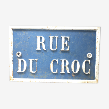 Old plate of street