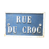 Old plate of street