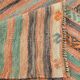 Pinstriped Pattern Vintage Kilim Rug, 201x227Cm