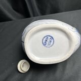 China, hen teapot, white and blue porcelain, 20th century