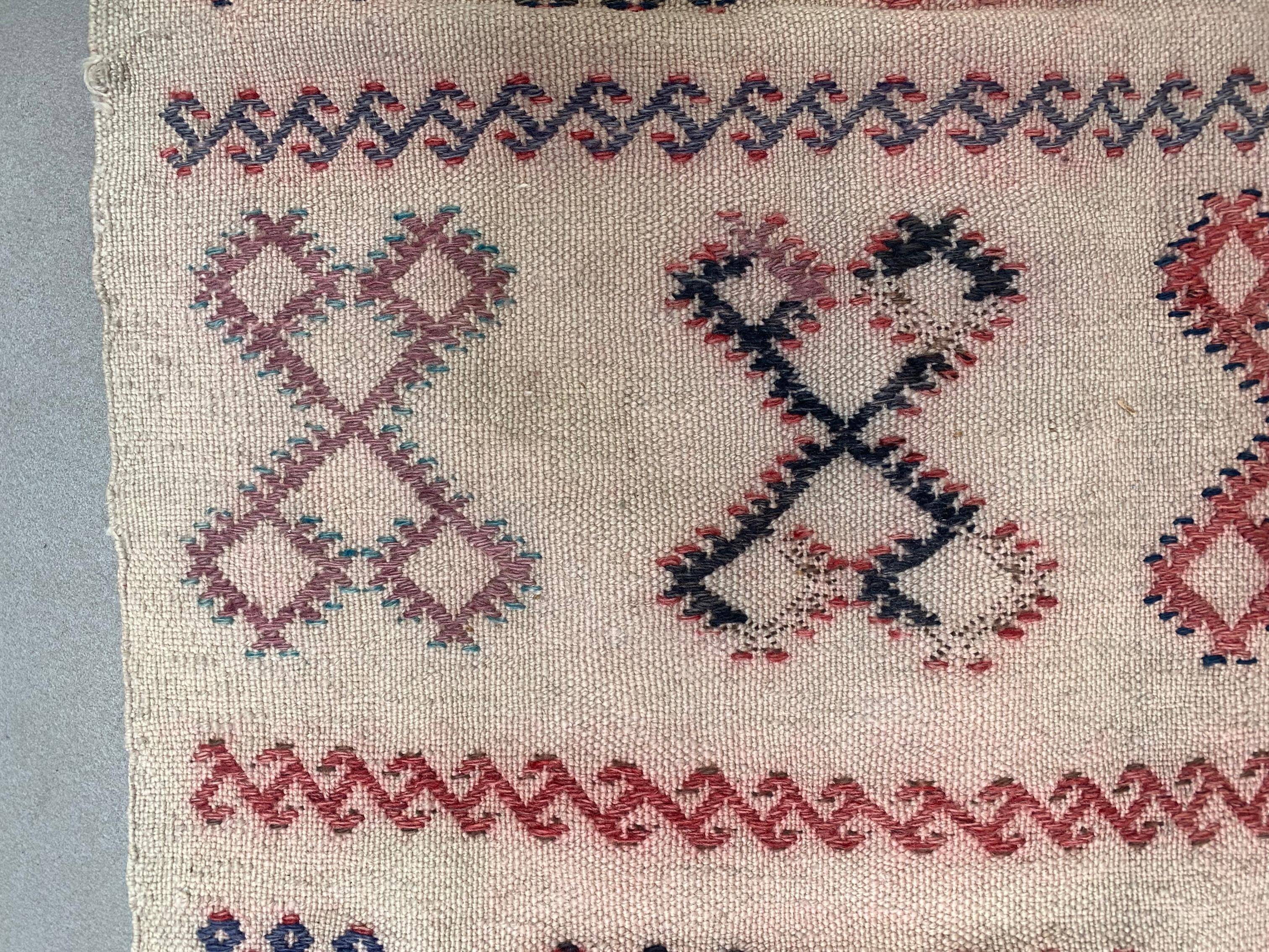 Old Turkish narrow Kilim Runner 114x50 cm shabby chic, vintage kelim