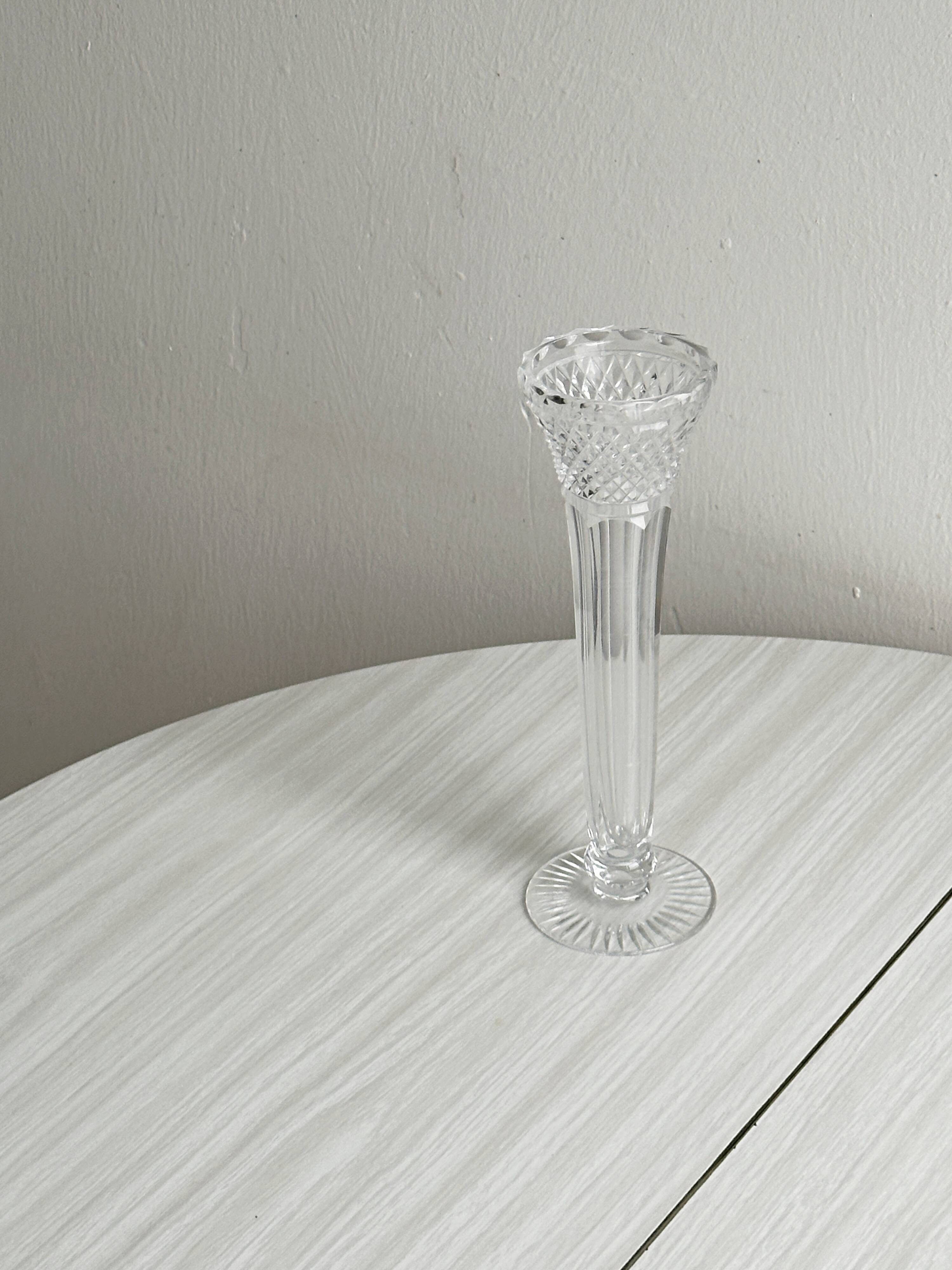 thick transparent glass bud vase
