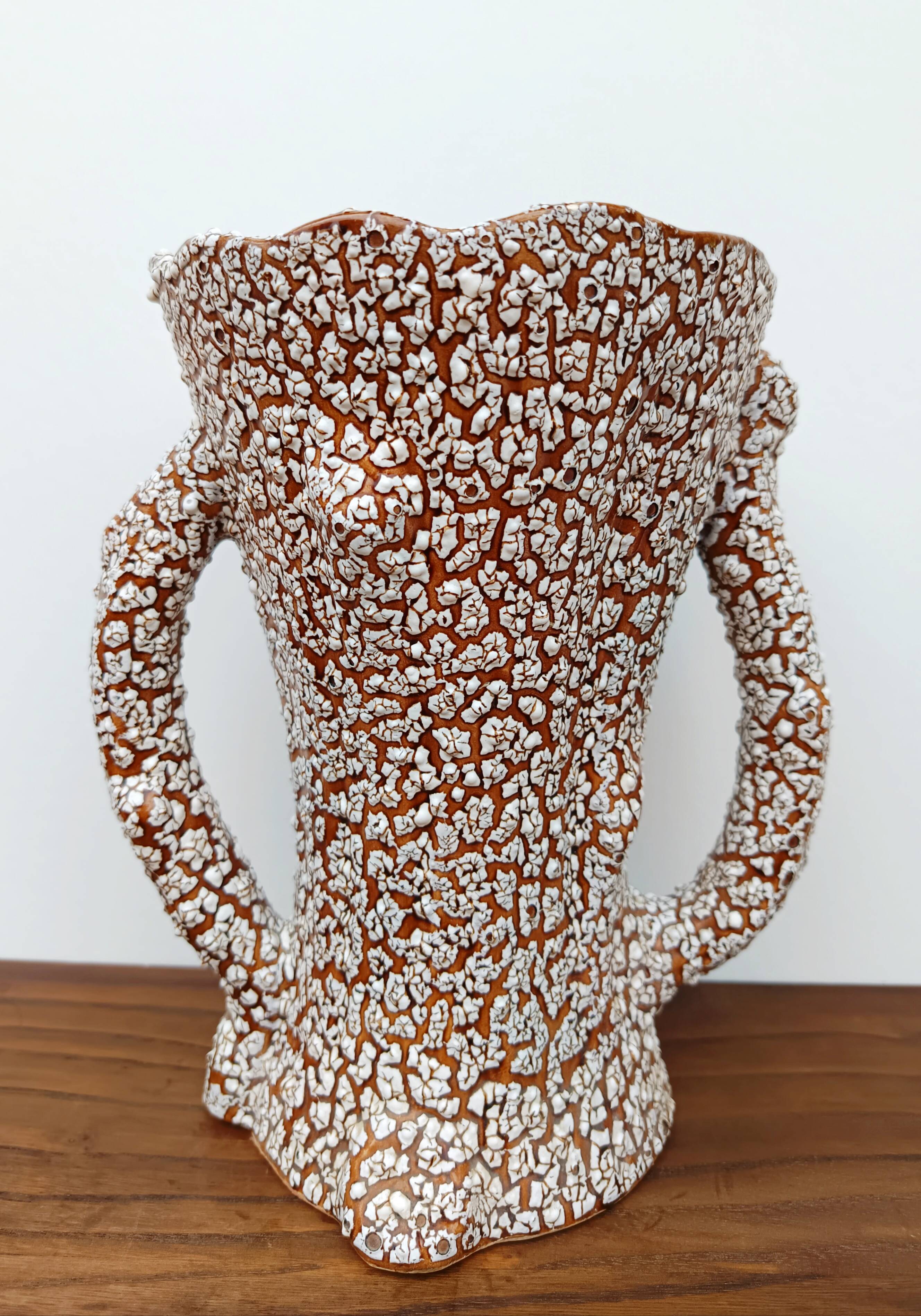 Vintage glazed ceramic vase - Fat Lava