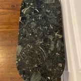 Marble coffee table with steel legs