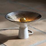 Unique piece flared lamp in stoneware