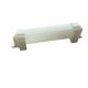 Art Deco tubular wall light in ceramic and white opaline glass tube.