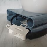 Vintage metal and opaline wall lamp