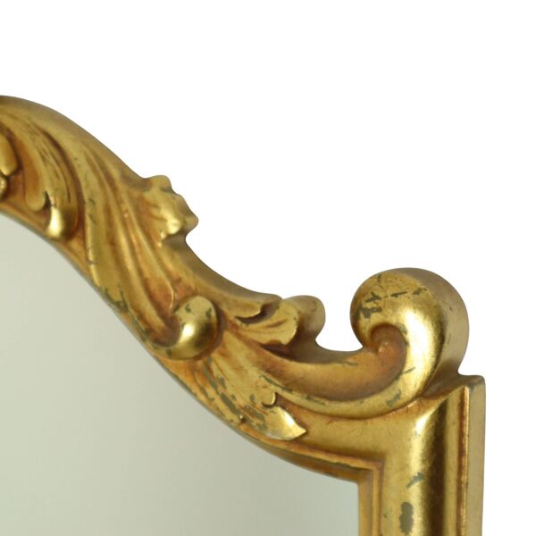 Miroir en feuille d'or classique miroir crêté style baroque 79 cm