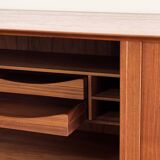 Large Danish Mid-Century Modern Teak Sideboard with Tambour Doors by Arne Vodder for Sibast