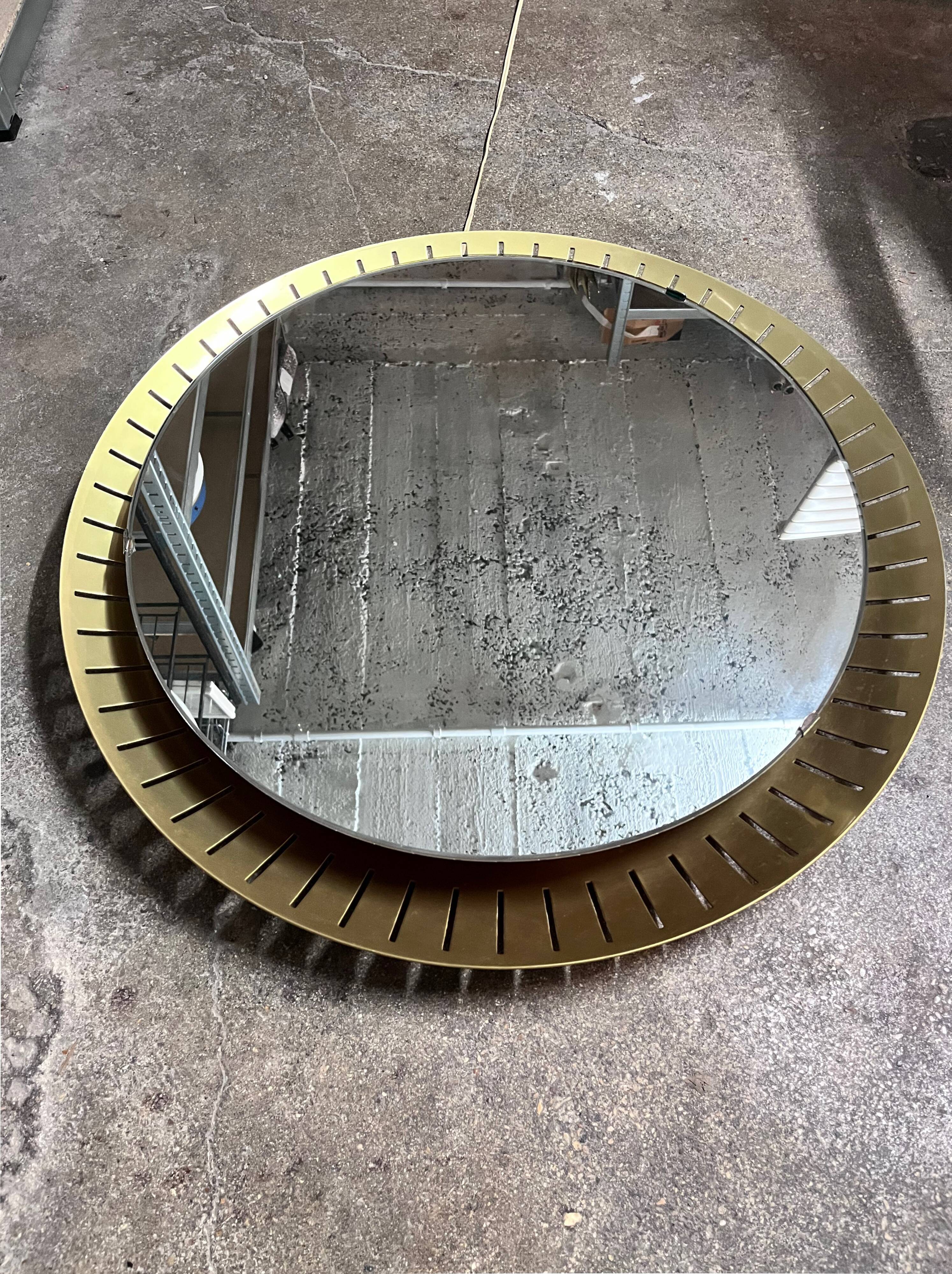 Large illuminated mirror Stilnovo, 1960