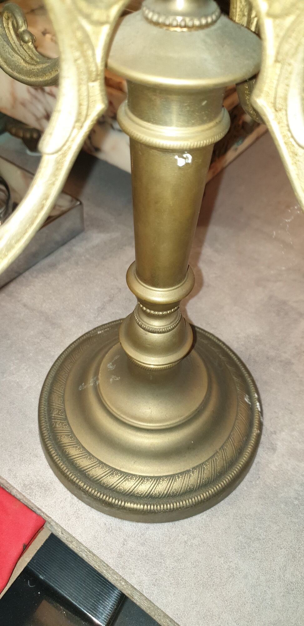 Pair of candlesticks candlesticks candelabres golden brass
