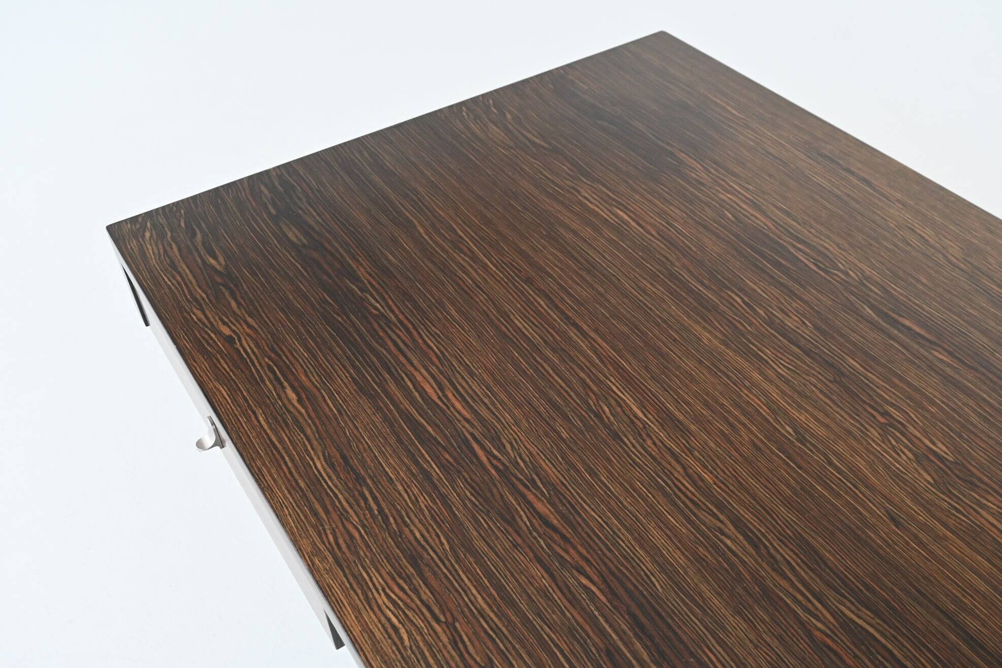 Trau Arredamenti Metallici S.P.A. large desk in rosewood Italy 1960