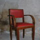 Fauteuil vintage année 40 rouge