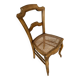 Antique Chair Louis XV Style Wood & Caned Seat Vintage #E030