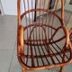 Sofa armchairs and coffee table in vintage rattan of six pieces