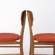 2 des 6 chaises de salle à manger vintage des années 1960 - Teck et chêne, design danois