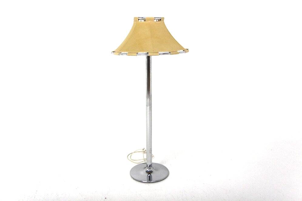 Scandinavian leather floor lamp "Anna", Ateljé Lyktan, Sweden, 1990