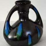 Flamed ceramic vase signed De Bruyn Five Lille
