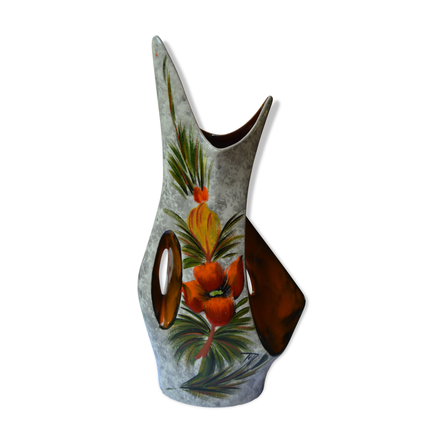 Vallauris Vase signed Tess year 60