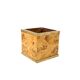 Hollywood regency burl and brass plant pot, Vivai del Sud Italy 1970s