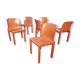 Set of 6 selene Vico magistretti chairs