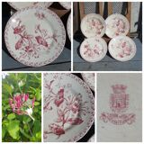 4 iron earth dessert plates porcelain from Gien