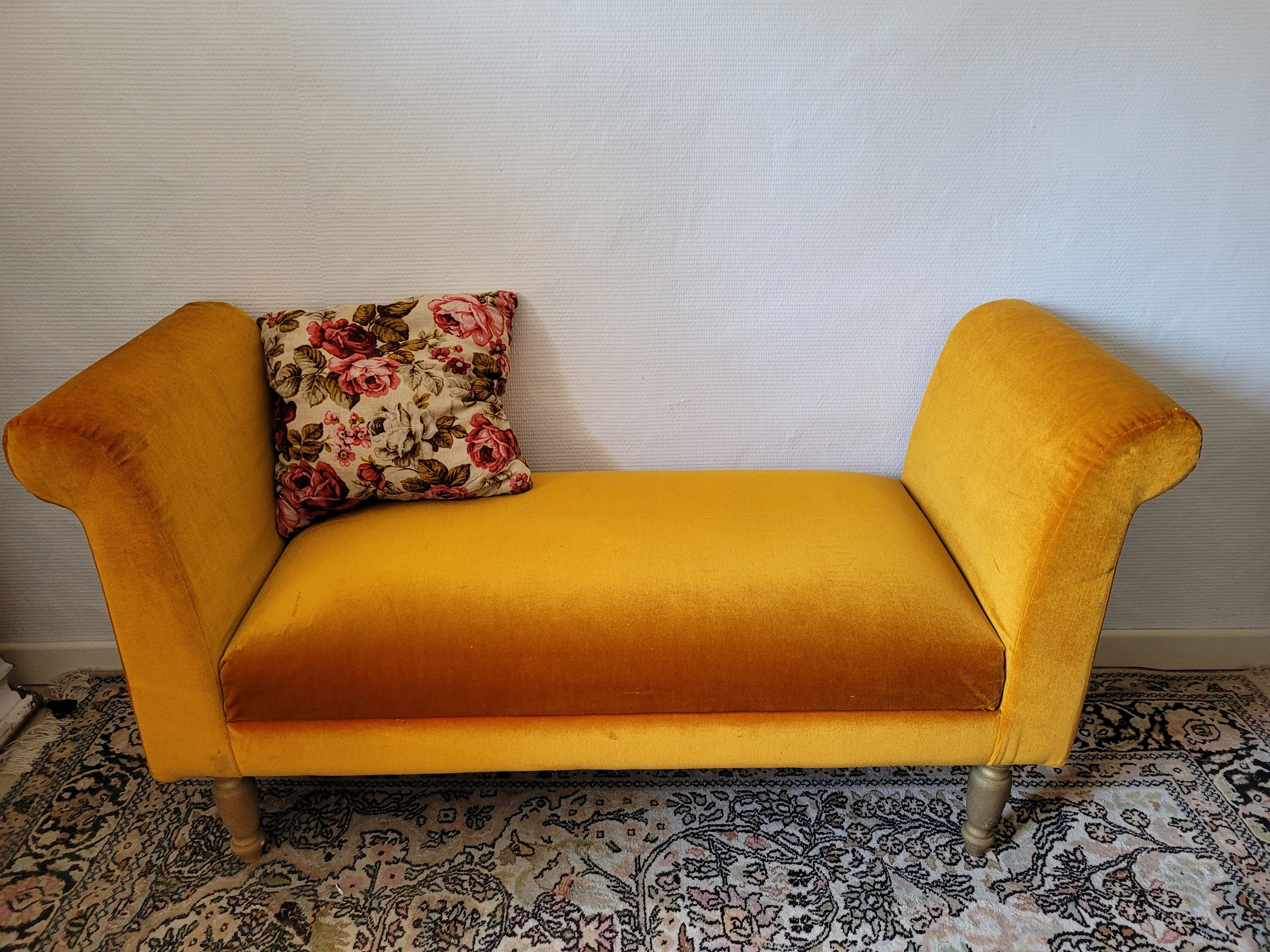 Vintage velvet sofa