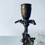 Pair of 19th century bronze candlesticks