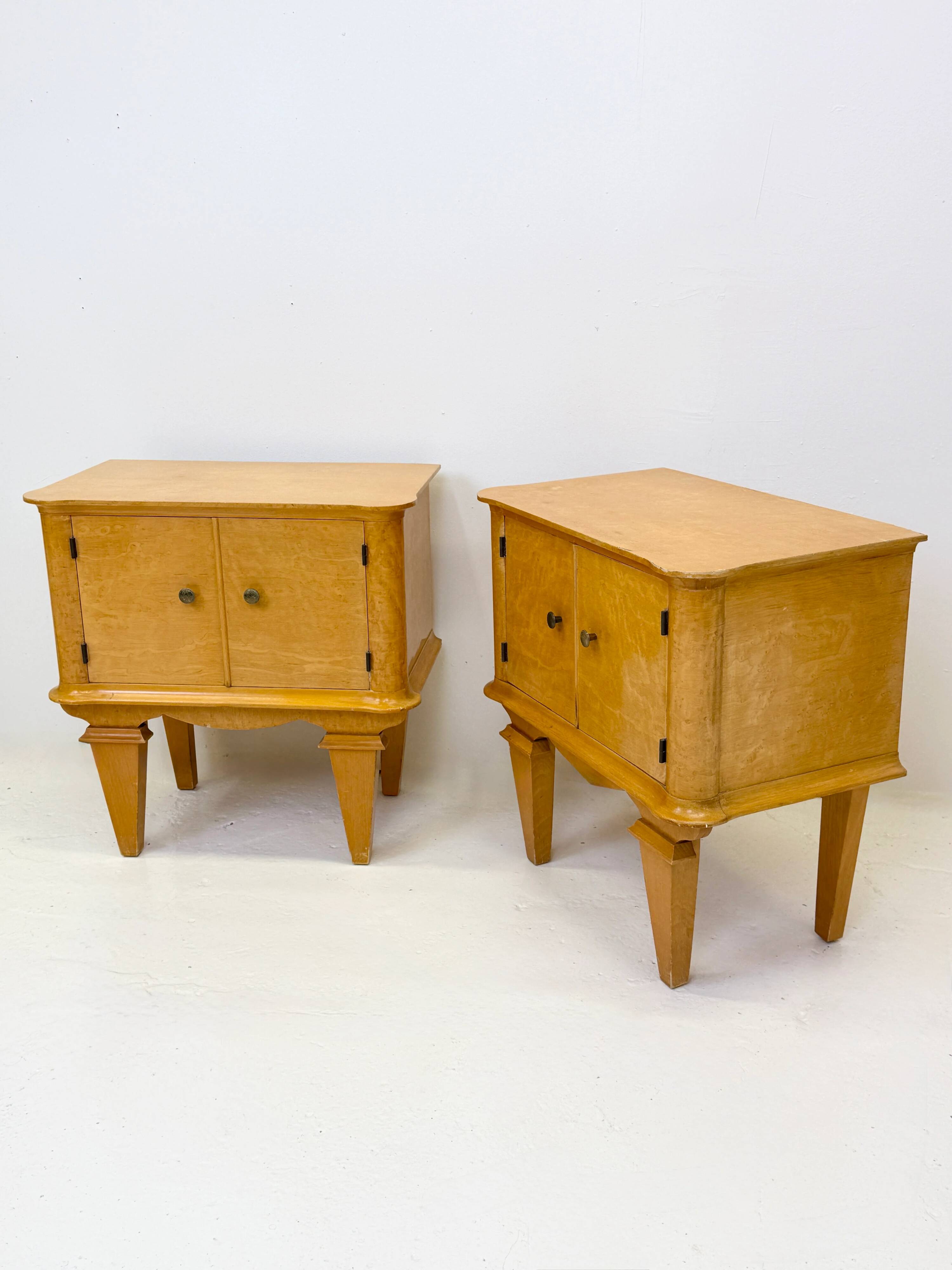Paire de chevets "Art Déco" France, 1940s