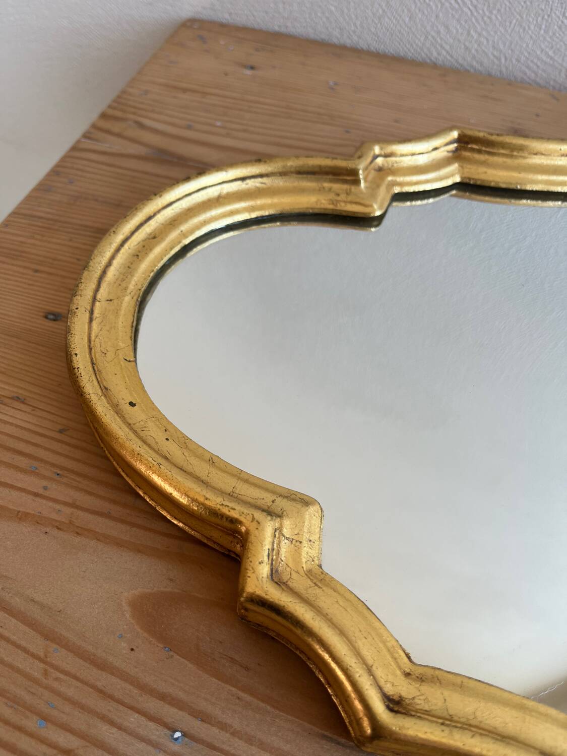 Vintage baroque style gilded mirror