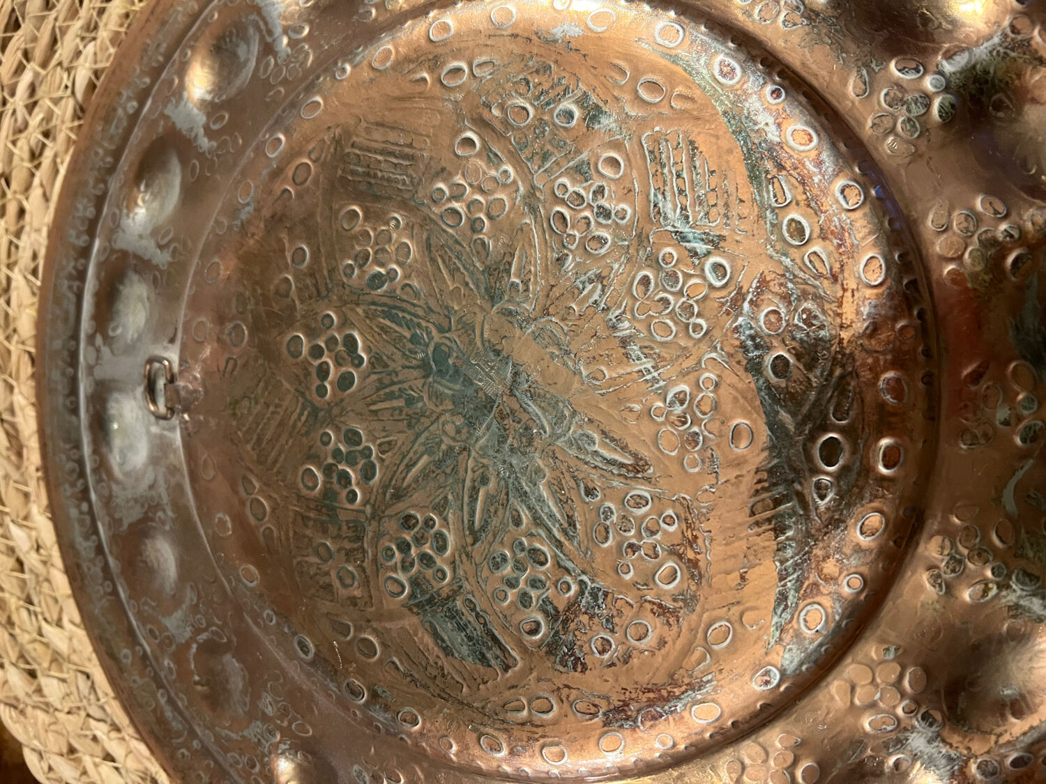 Hammered copper platter