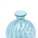 Striped light blue glass vase Phoenician Malta, 1990s