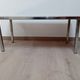 Vintage coffee table metal chrome annes 70 painted ceramic sign vallauris la grange