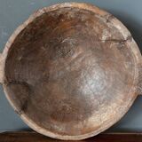 Coupe monoxyle en bois sculpté art populaire XXe