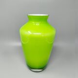 1970s Gorgeous Green Vase by Ind. Vetraria Valdarnese. Made in Italy