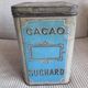Old metal advertising box cocoa Suchard from the 30s
