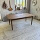 Beech and pine farmhouse table with spindle legs 170 cm