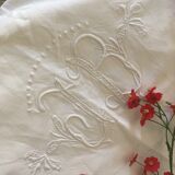Embroidered cotton sheet JB.