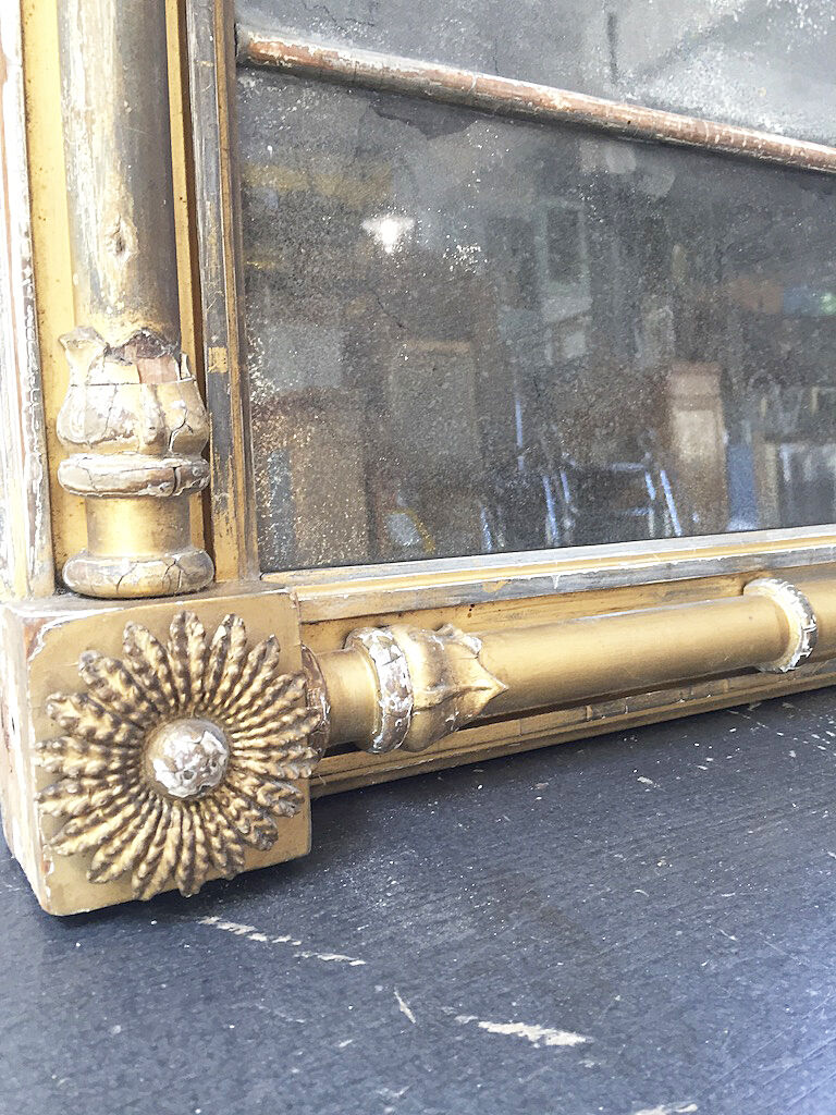 18th century mercury mirror 119x56cm