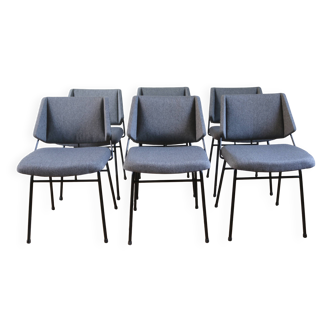 Série de 6 chaises modernistes vintage Raphael Raffel, 1950