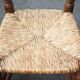 Set of 5 vintage wooden and straw chairs, straw chair, countryside