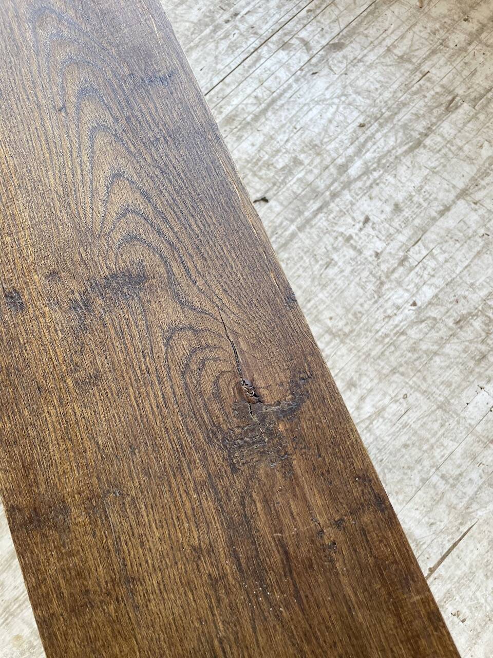 Solid oak farm bench 3m