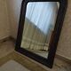 mirror carved wooden semi-circle frame 60x70cm
