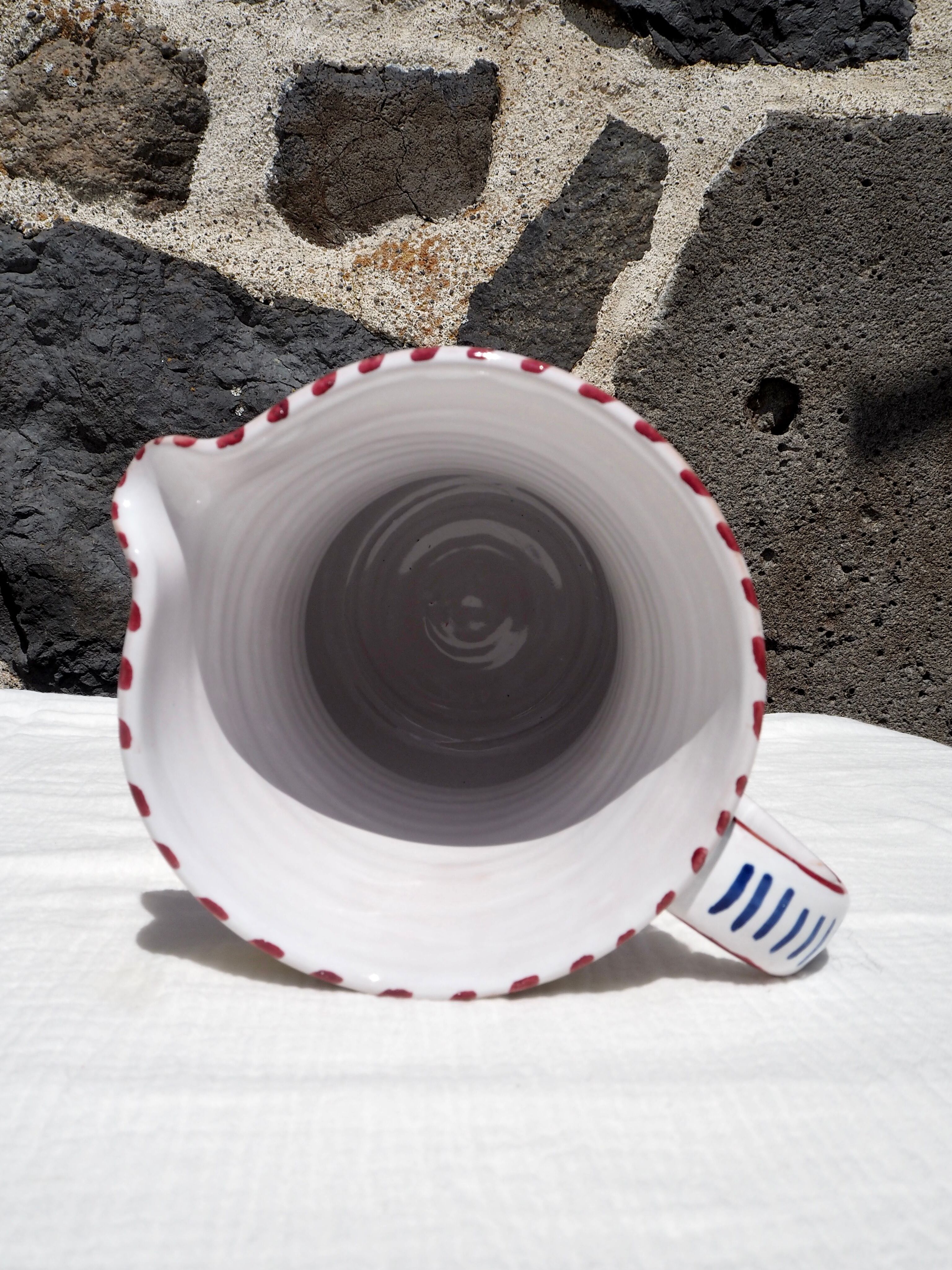 Italian ceramic pitcher