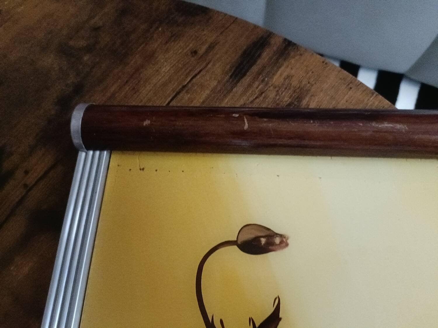 Floral tray signed Elge