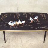 Vintage 1950 retro glass coffee table