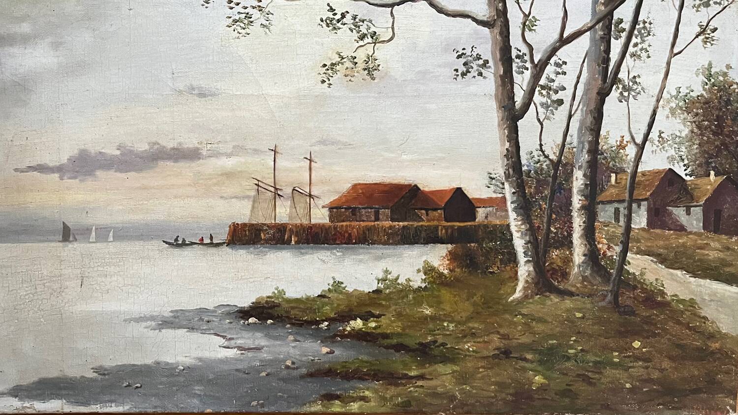 Painting: oil on canvas - seaside landscape