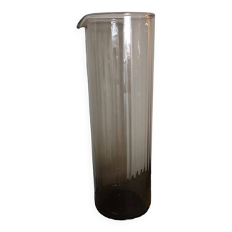 Pichet / Vase en verre soufflé fumé - Années 1960/1970